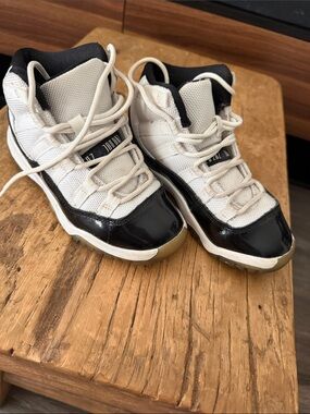 Jordan Kids' White and Black High-Top Sneakers